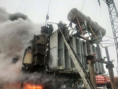 В Аягозском районе произошло возгорание на подстанции