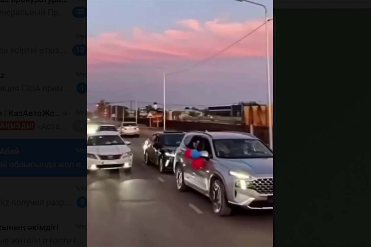 Участников свадебного кортежа привлекли к ответственности в области Абай