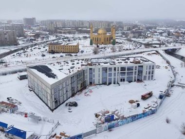 В Семее активно продолжаются строительные работы Дворца школьников