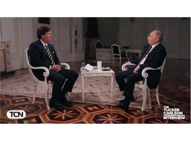 Путин дал интервью любимцу российской пропаганды Такеру Карлсону