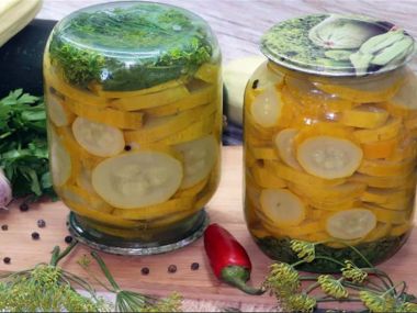 Маринованные кабачки с горчицей
