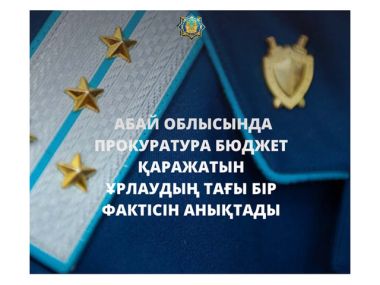 Прокуратура выявила очередной факт хищения бюджетных средств