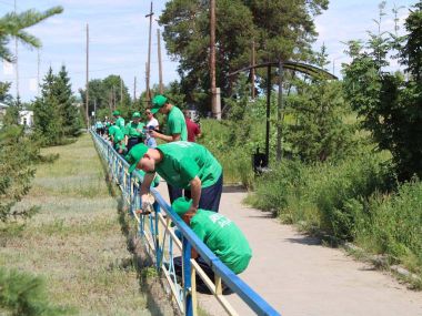 В Бородулихе с участием бойцов «Жасыл Ел» прошла акция «Таза Казахстан»