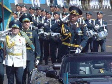 Выступление Президента Казахстана на военном параде, посвященном 80-летию Великой Победы