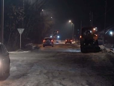 Ночной рейд по уборке снега в Семее