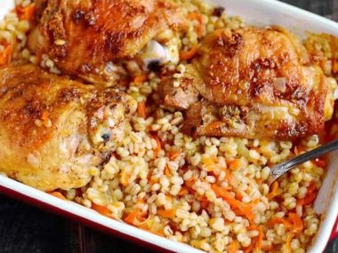 ПП: Запеченная перловка с курицей
