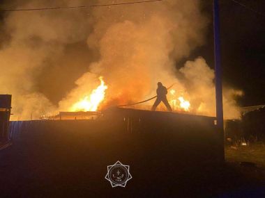 Сотрудники МЧС на пожаре спасли домашний скот