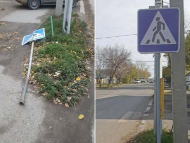 В Семее обновляют дорожные знаки