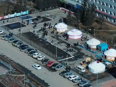 В честь праздника Наурыз в областном центре установлено около 30 юрт