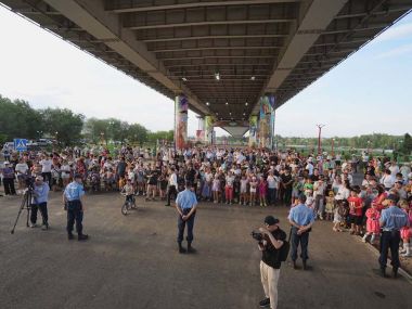 Состоялось торжественное открытие подмостового пространства в левобережье города