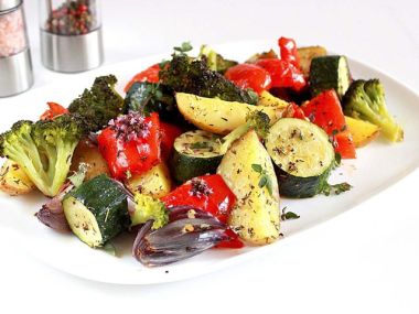 Овощи в духовке, запеченные крупными кусками