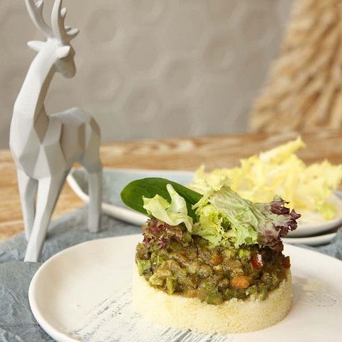 Суфле из куриной печени с овощами